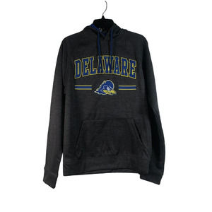 Colosseum Delaware Fightin' Blue Hens Pullover Hoodie, Men's Size S - Charcoal